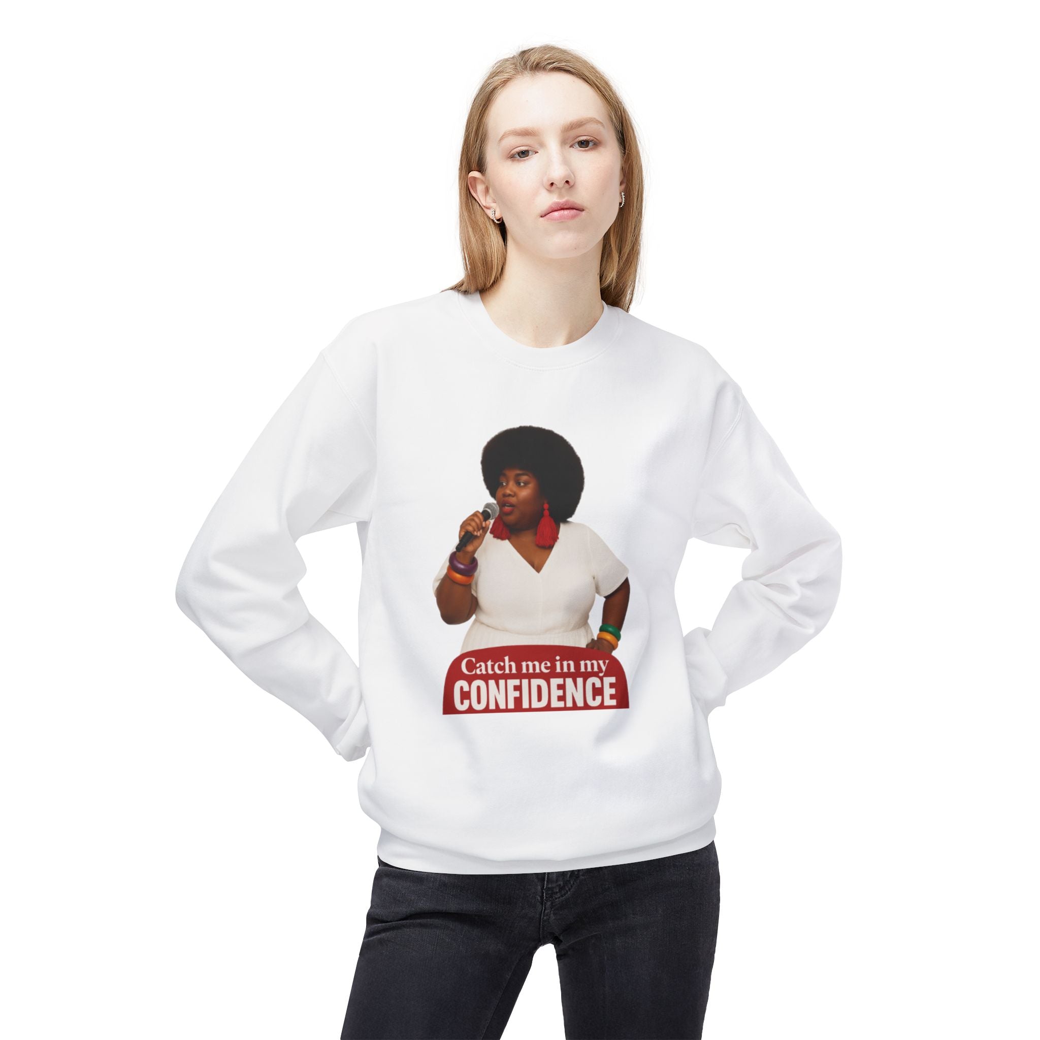 Confidence Sweatshirt – Unisex Motivational Crewneck – Inspirational Fleece Pullover